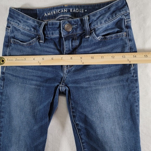 American Eagle Jeans 360 Ne(x)t Level Stretch Jegging Women’s Size 0 Blue Denim - Picture 12 of 16